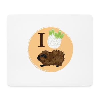 Design mit einem Rosetten-Meerschweinchen 4 - Mousepad (Querformat) - Weiß - Vorne