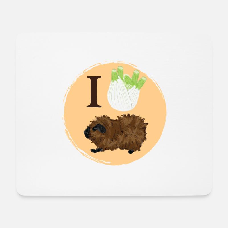 Design mit einem Rosetten-Meerschweinchen 4 - Mousepad (Querformat) - Weiß