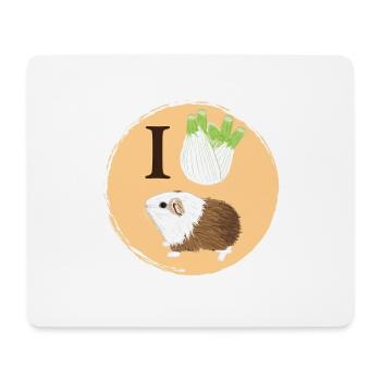 Design mit einem Glatthaar-Meerschweinchen 5 - Mousepad (Querformat) - Weiß - Vorne