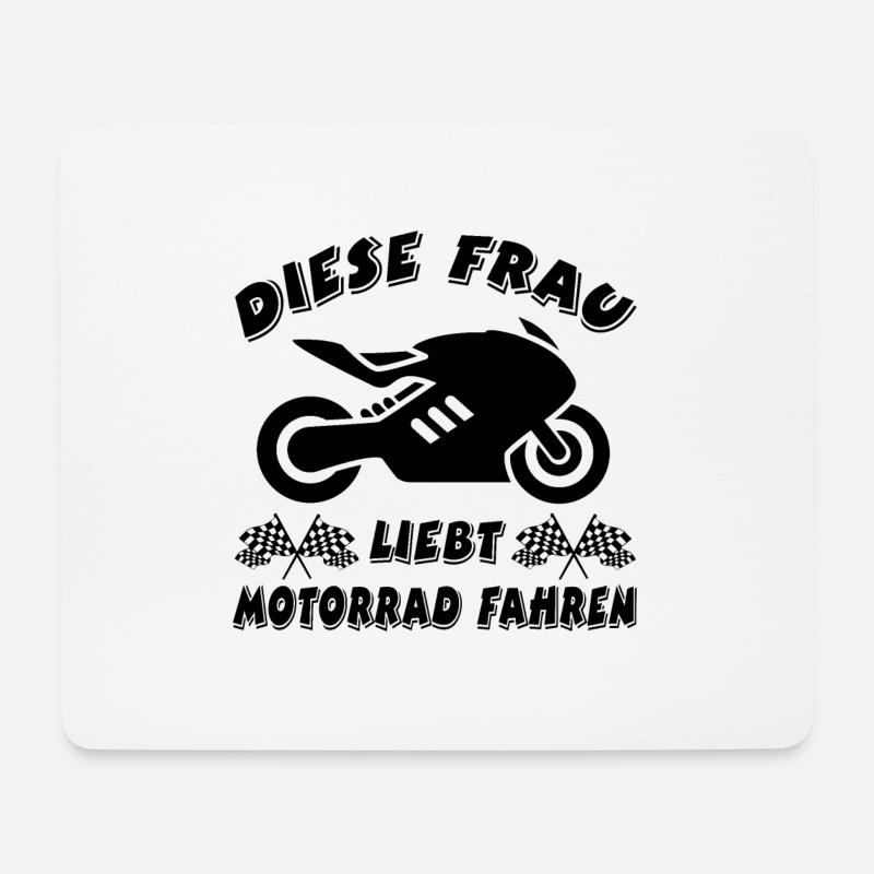 Motorrad - Mousepad (Querformat) - Weiß