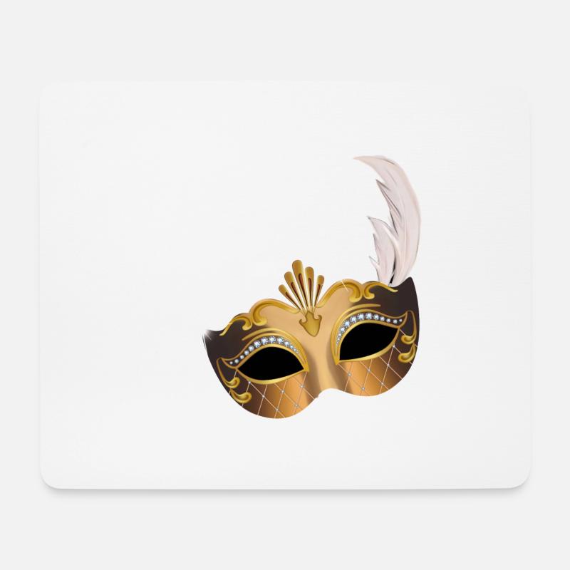 Venezianische Maske Ball Kostüm - Mousepad (Querformat) - Weiß