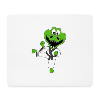 KROKODIL - KARATE - JUDO - SPORT - TIER - Mousepad (Querformat) - Weiß - Vorne