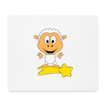 SCHAF - STERNSCHNUPPE - TIER - KIND - BABY - Mousepad (Querformat) - Weiß - Vorne