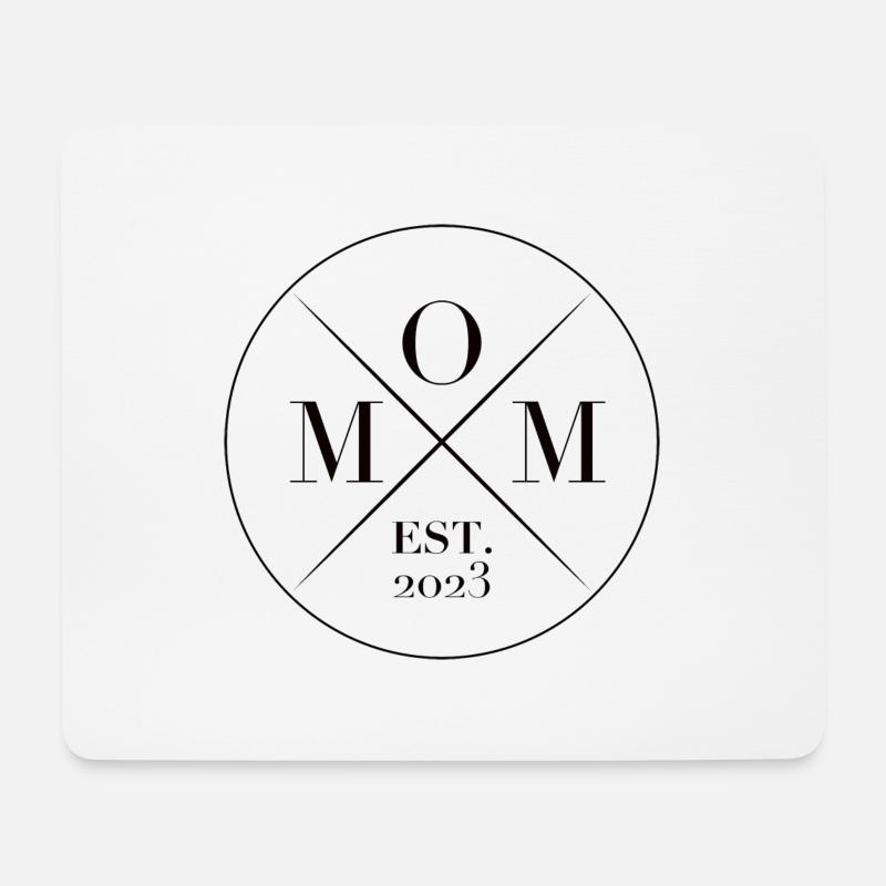 MOM EST 2023 werdende Mutter Familie Eltern - Mousepad (Querformat) - Weiß