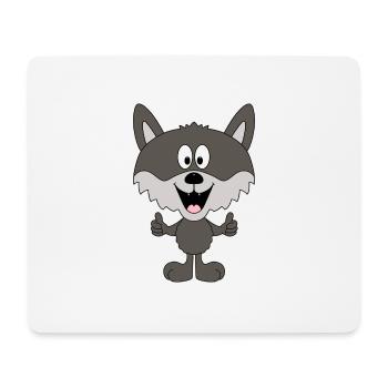 WOLF - TIER - KIND - BABY - TIERISCH - GUT - Mousepad (Querformat) - Weiß - Vorne