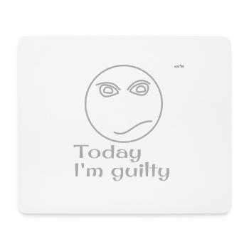 Guilty emoticon - Mouse Pad (horizontal) - white - Front