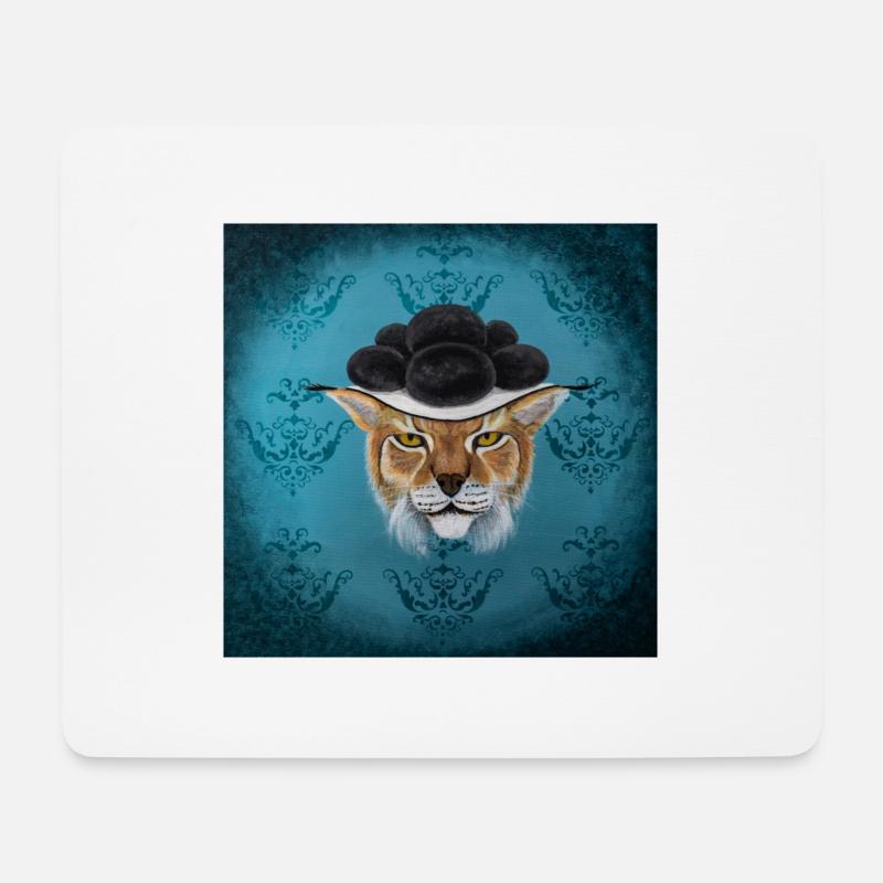 Schwarzwald Luchs original - Mousepad (Querformat) - Weiß