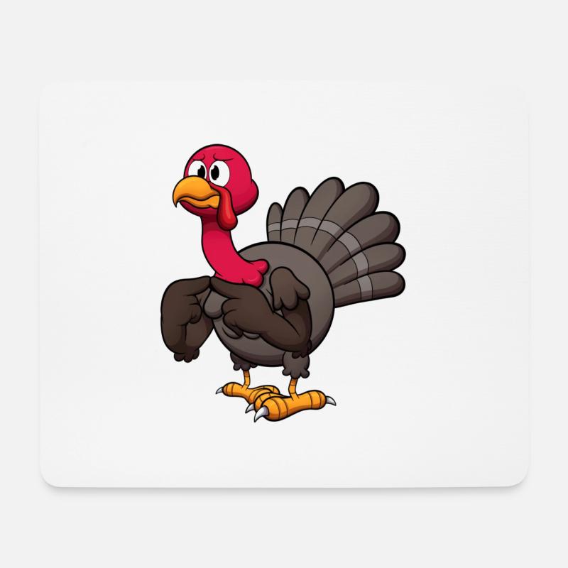 Adorable Turkey - Mouse Pad (horizontal) - white