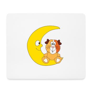 MEERSCHWEINCHEN - MOND - TIER - KIND - BABY - Mousepad (Querformat) - Weiß - Vorne