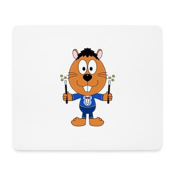 ZAUBERER - MAGIER - BIBER - OTTER - MARDER - Mousepad (Querformat) - Weiß - Vorne