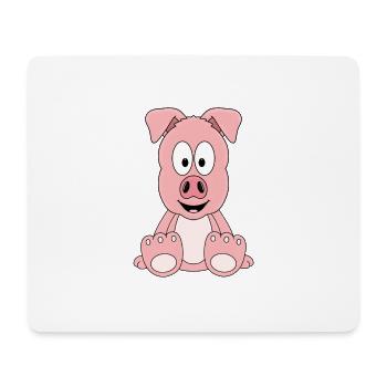 SCHWEIN - TIER - KIND - BABY - Mousepad (Querformat) - Weiß - Vorne
