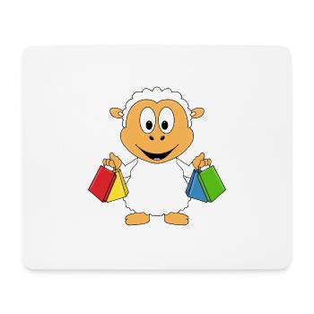 SCHAF - SHOPPING - TIER - TIERISCH - Mousepad (Querformat) - Weiß - Vorne