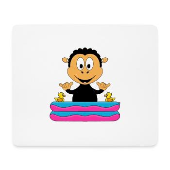SCHWARZES SCHAF - POOL - PLANSCHBECKEN - SHAKA - Mousepad (Querformat) - Weiß - Vorne
