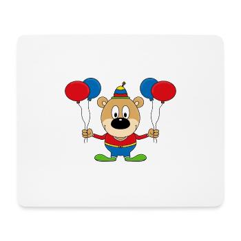 TEDDY - BÄR - TEDDYBÄR - CLOWN - ZIRKUS - Mousepad (Querformat) - Weiß - Vorne