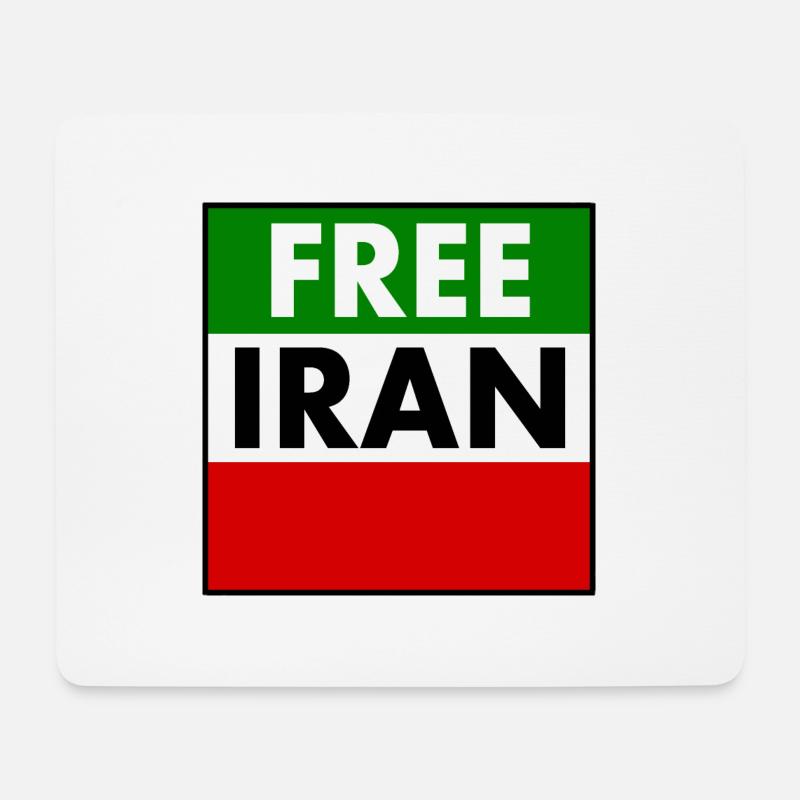 Free iran - Mousepad (Querformat) - Weiß