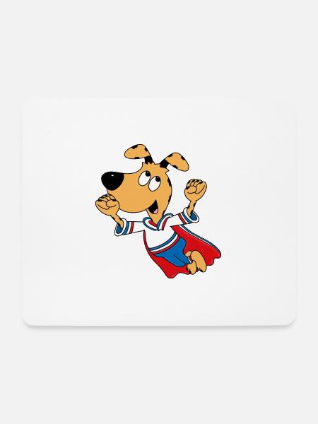 HUND - SUPERHELD - HELD - TIER - KIND - BABY - Mousepad (Querformat) - Weiß