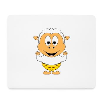 SCHAF - MUSKELN - BODYBUILDING - FITNESS - SPORT - Mousepad (Querformat) - Weiß - Vorne