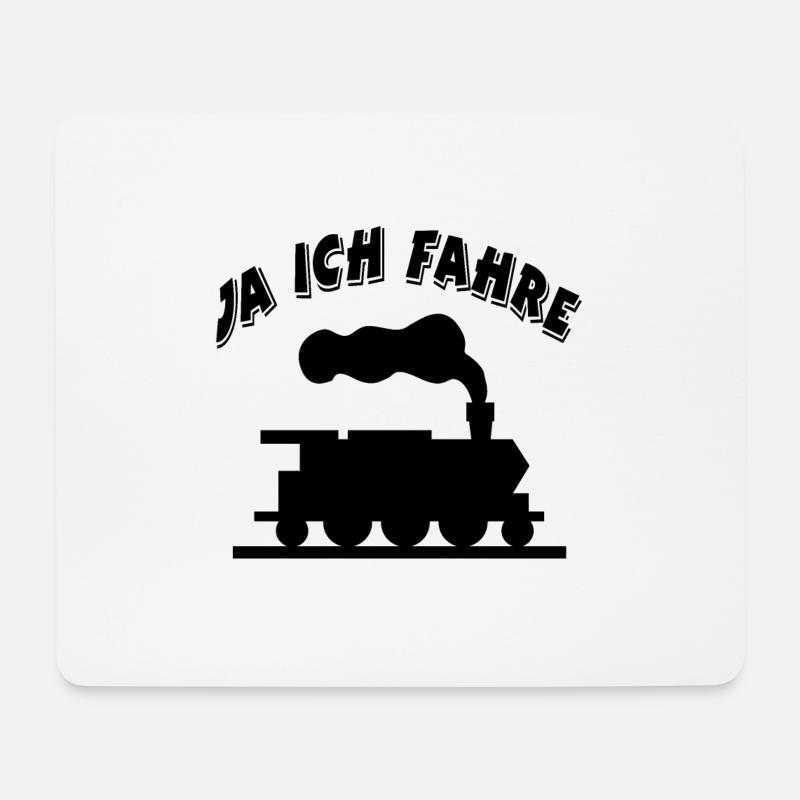 Eisenbahn - Mousepad (Querformat) - Weiß