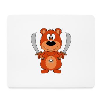 TEDDYBÄR - PIRAT - TEDDY - MEER - SEE - Mousepad (Querformat) - Weiß - Vorne