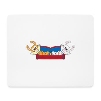 HASEN - SOFA - CHILLEN - RELAXEN - TIER - BABY - Mousepad (Querformat) - Weiß - Vorne