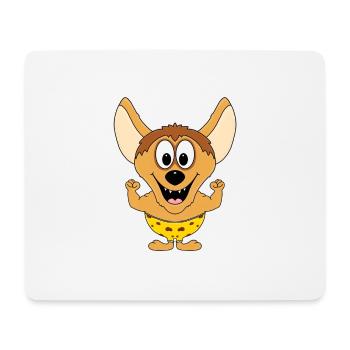 HYÄNE - FITNESS - BODYBUILDING - MUSKELN - TIER - Mousepad (Querformat) - Weiß - Vorne