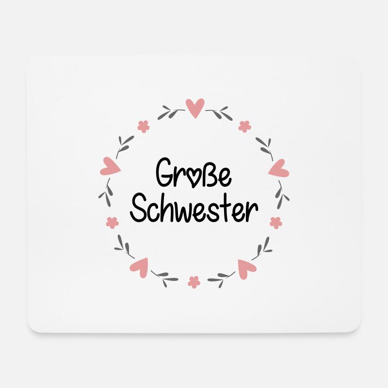 Große Schwester - Mousepad (Querformat) - Weiß