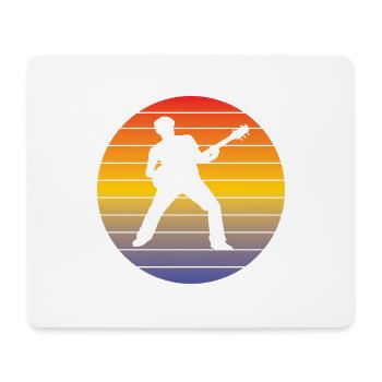 Gitarrist Musik Gitarristin Musiker Band Gitarre - Mousepad (Querformat) - Weiß - Vorne