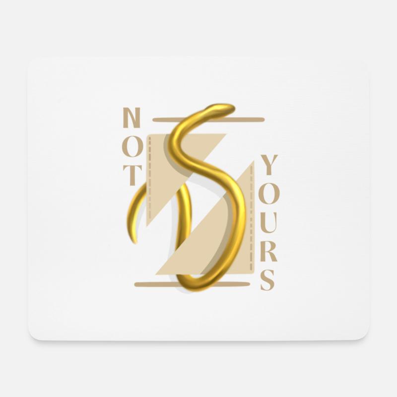Goldene Schlange Not Yours - Mousepad (Querformat) - Weiß