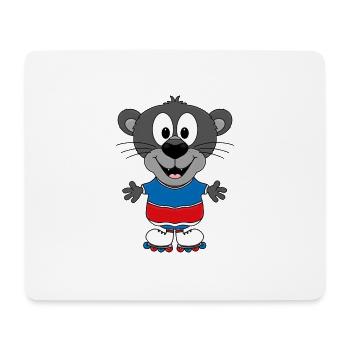 PANTHER - INLINE SKATES - SKATEN - SPORT - TIER - Mousepad (Querformat) - Weiß - Vorne