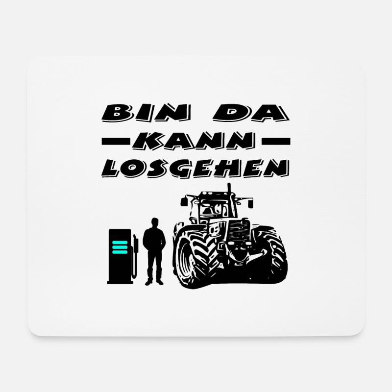 Traktor - Mousepad (Querformat) - Weiß