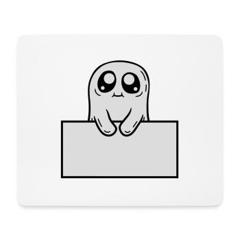 Ghost Shows Shield Cartoon - Tapis de souris (format paysage) - blanc - Devant