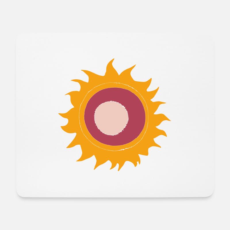 Sonne Sommer Aquarell Natur Strand Himmel Vektor 9 - Mousepad (Querformat) - Weiß