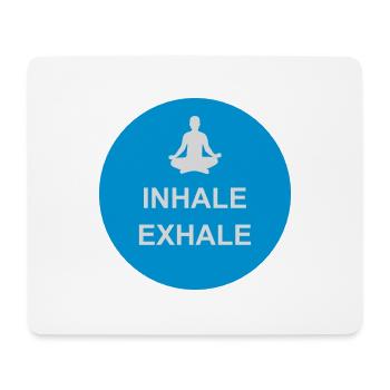 Inspirez expirez Yoga citation - Tapis de souris (format paysage) - blanc - Devant