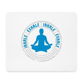 Inspirez expirez Yoga citation - Tapis de souris (format paysage) - blanc - Devant