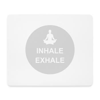 Inspirez expirez Yoga citation - Tapis de souris (format paysage) - blanc - Devant