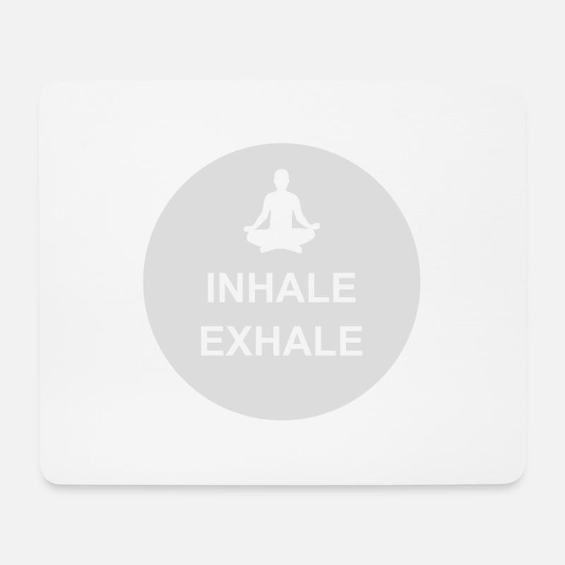 inhale exhale yoga Zitat - Mousepad (Querformat) - Weiß
