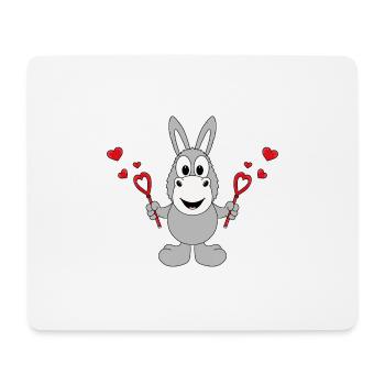 ESEL - LIEBE - SEIFENBLASEN - TIER - KIND - BABY - Mousepad (Querformat) - Weiß - Vorne