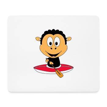SCHWARZES SCHAF - KANU - KAJAK - TIER - SPORT - Mousepad (Querformat) - Weiß - Vorne