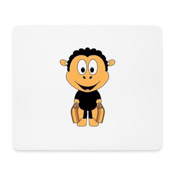 SCHWARZES SCHAF - KOFFER - REISE - URLAUB - TIER - Mousepad (Querformat) - Weiß - Vorne
