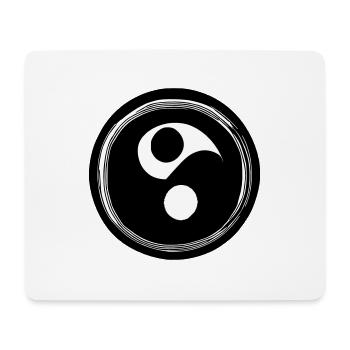 Yin Yang Sign Symbol Peace Happiness Vector 1 - Mouse Pad (horizontal) - white - Front