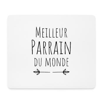 Meilleur parrain du monde-cadeau Noël pour parrain - Tapis de souris (format paysage) - blanc - Devant