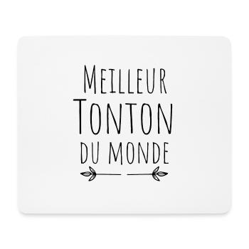 Meilleur tonton du monde-cadeau oncle formidable - Tapis de souris (format paysage) - blanc - Devant
