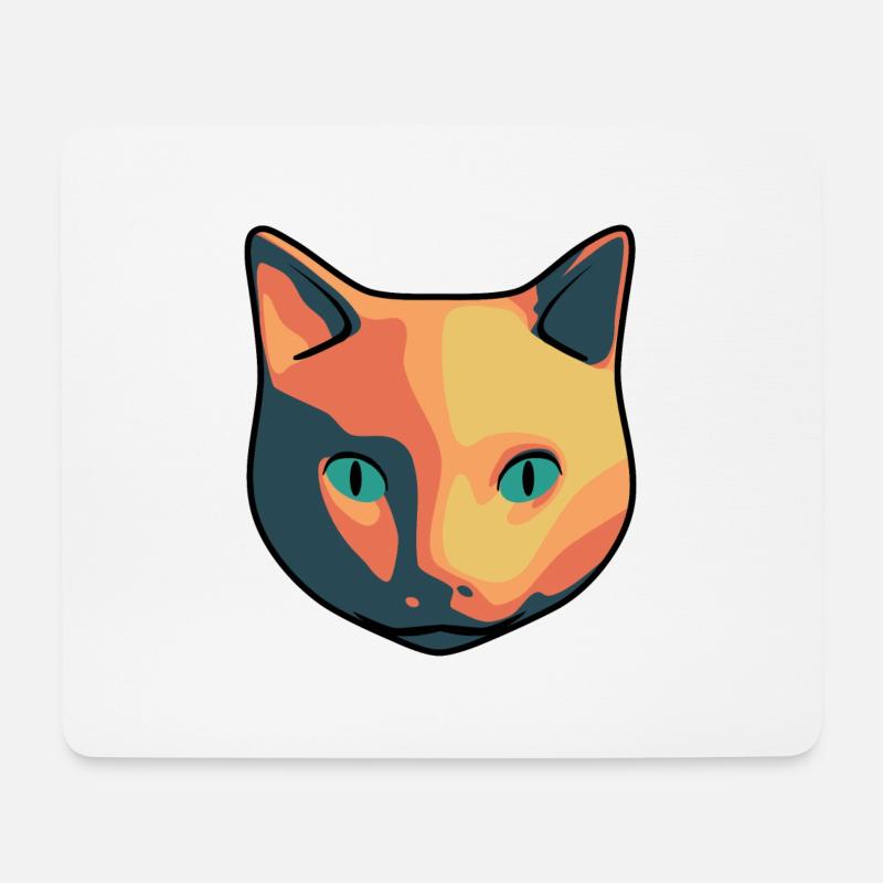 Katze - Mousepad (Querformat) - Weiß