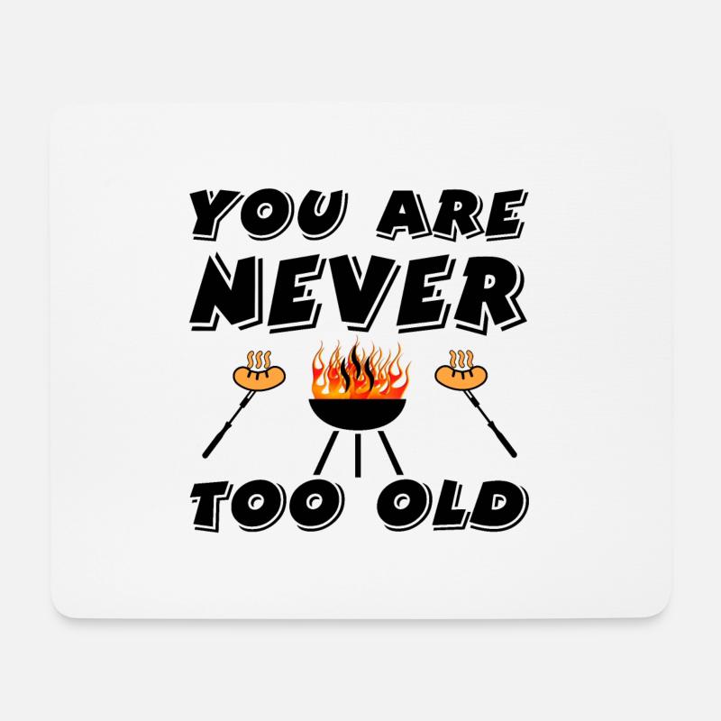 Grillen - Mousepad (Querformat) - Weiß