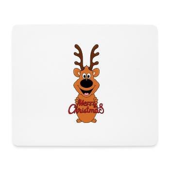 REH - RENTIER - WEIHNACHTEN - MERRY CHRISTMAS - Mousepad (Querformat) - Weiß - Vorne