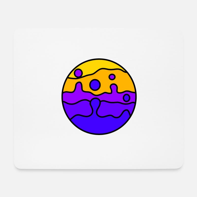 Buntes Geblubber - Mousepad (Querformat) - Weiß
