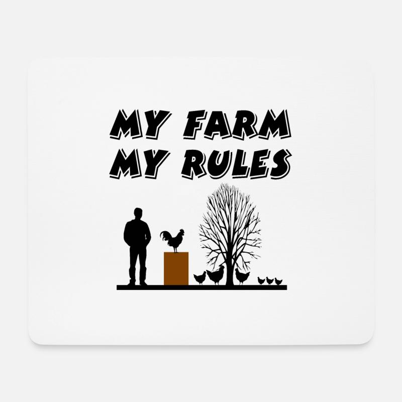Bauernhof - Mousepad (Querformat) - Weiß