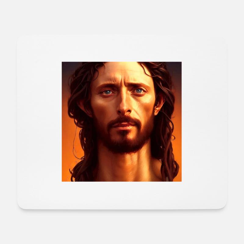 Porträt Jesu Christi - Mousepad (Querformat) - Weiß