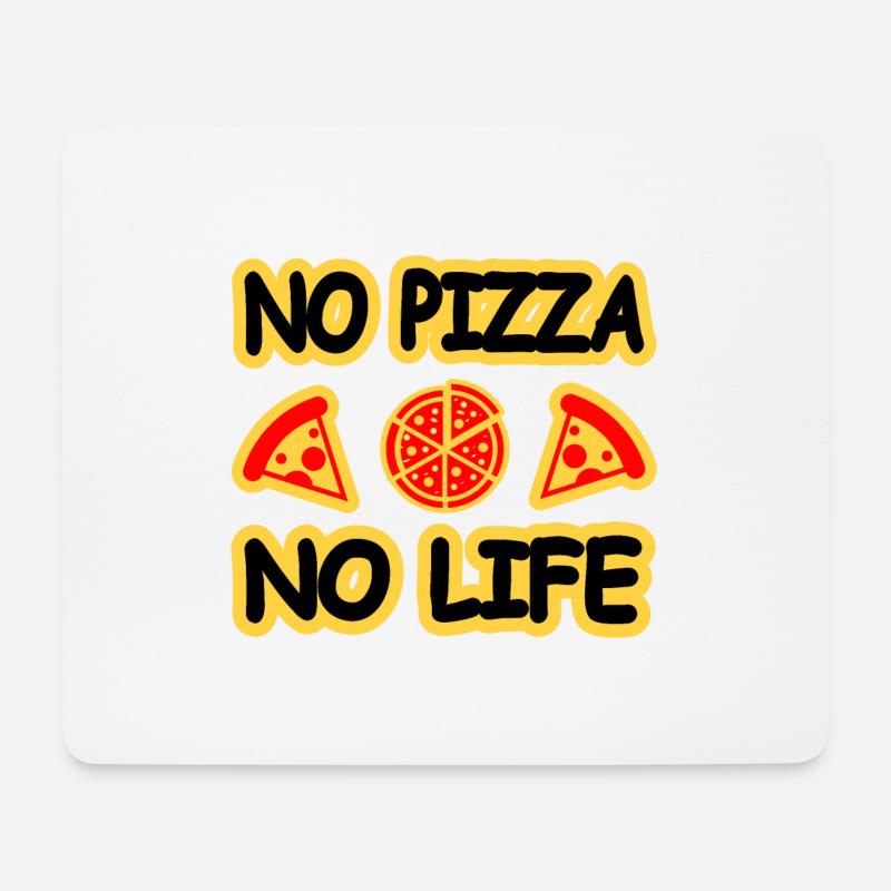 Pizza - Mousepad (Querformat) - Weiß