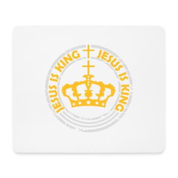 Citation de Jésus est roi - Tapis de souris (format paysage) - blanc - Devant